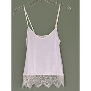 American Eagle Outfitters Soft & Sexy Tank Cami XS Y2K Clean Girl Lace White